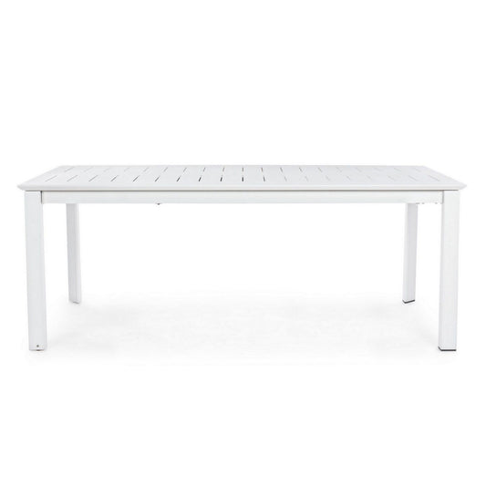 Table REPAS Extérieur KONNOR Blanc 110x200-300xH76cm