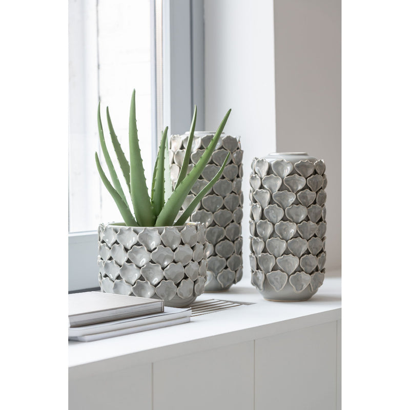 Vase CELINE Céramique Gris Ø14xH26.5 cm