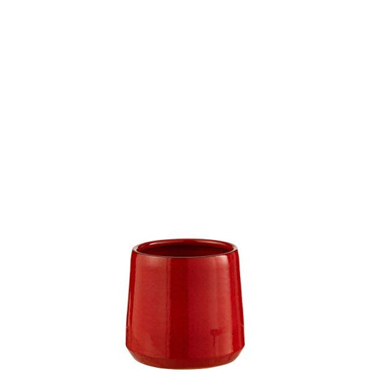 Cachepot Rond Céramique Rouge S Ø18xH17 cm