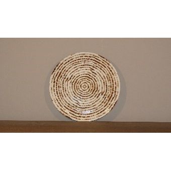 PLATE 26CM TRIBAL DOTS BROWN
