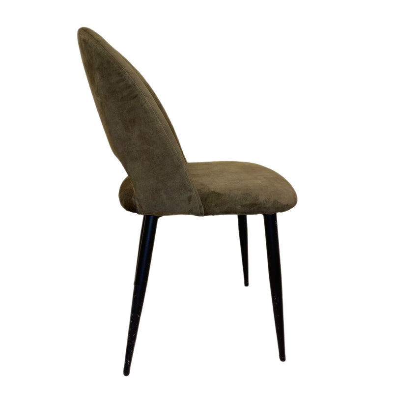Chaise ROMA Velours Mousse 48x50xH82cm