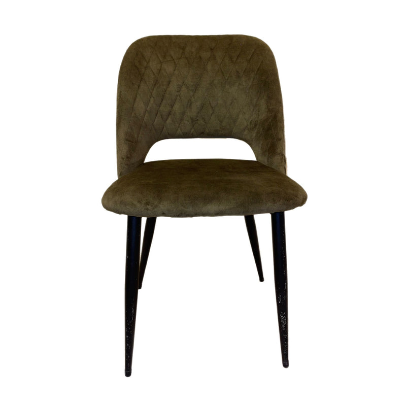 Chaise ROMA Velours Mousse 48x50xH82cm