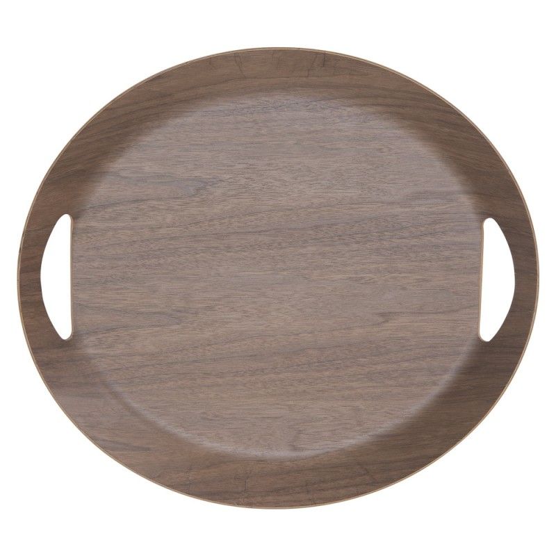 Plateau OVALE Brun 46x41 cm