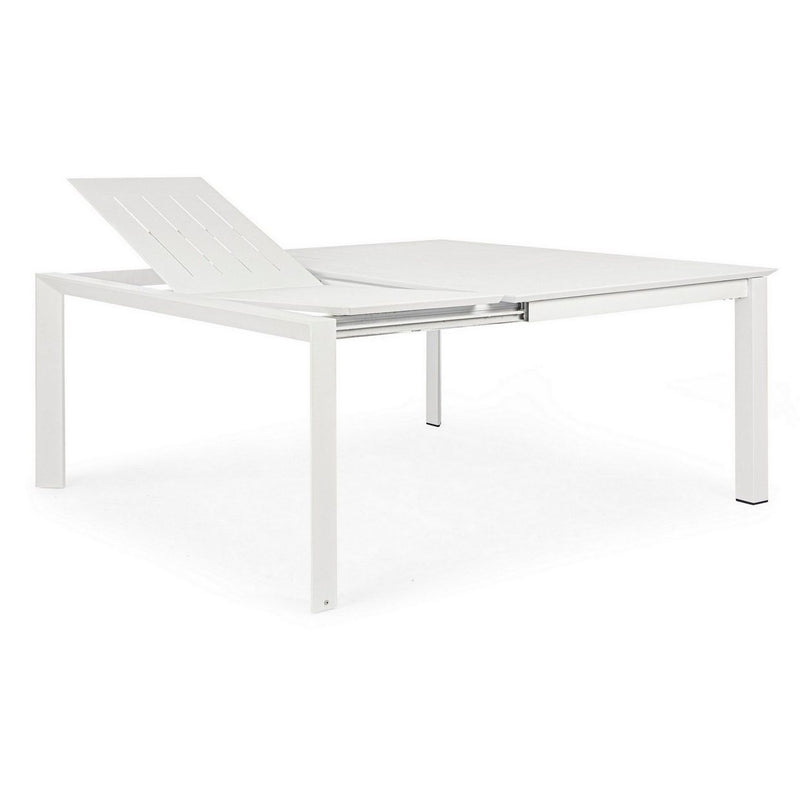 Table REPAS Extérieur KONNOR Blanc 110x160xH76 cm