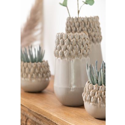 Vase IBIZA Gris Ø13xH26 cm