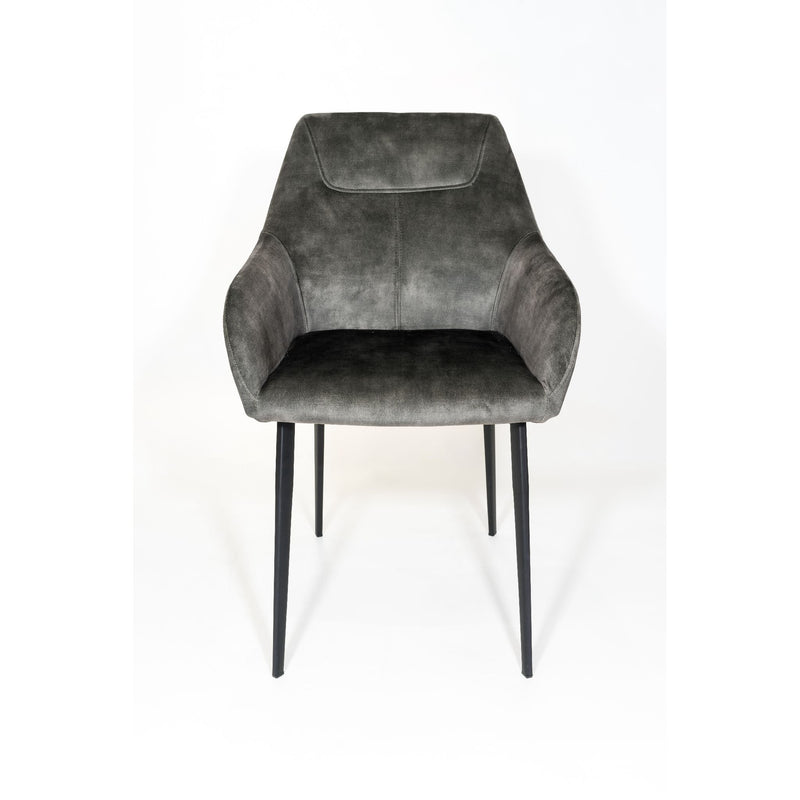 Chaise SOMAN velours Bronze 57x61xH82cm