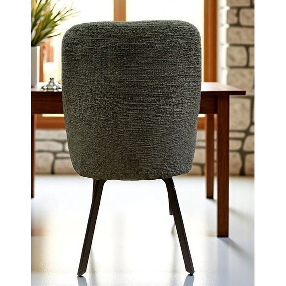 Chaise MARIZAN Tissu Chenille Kaki 50x50xH86cm – Atzana