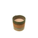 BOUGIE PARFUMEE BEIGE/BLEU 12x12x11.5cm