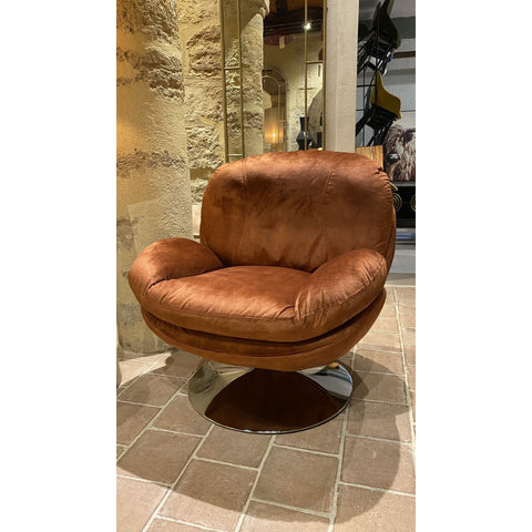 Fauteuil IZOP velours Fox