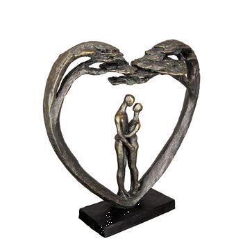 Sculpture Bronze en Résine ARBRE AMOUR 8x32xH31.5 cm