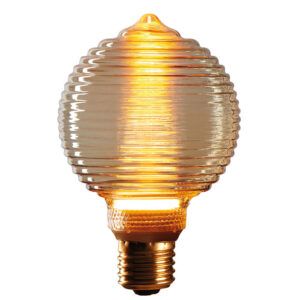 Ampoule LED sphérique coloris ambré