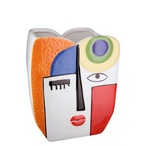 Vase en céramique multicolore CARA 10.5xH20 cm