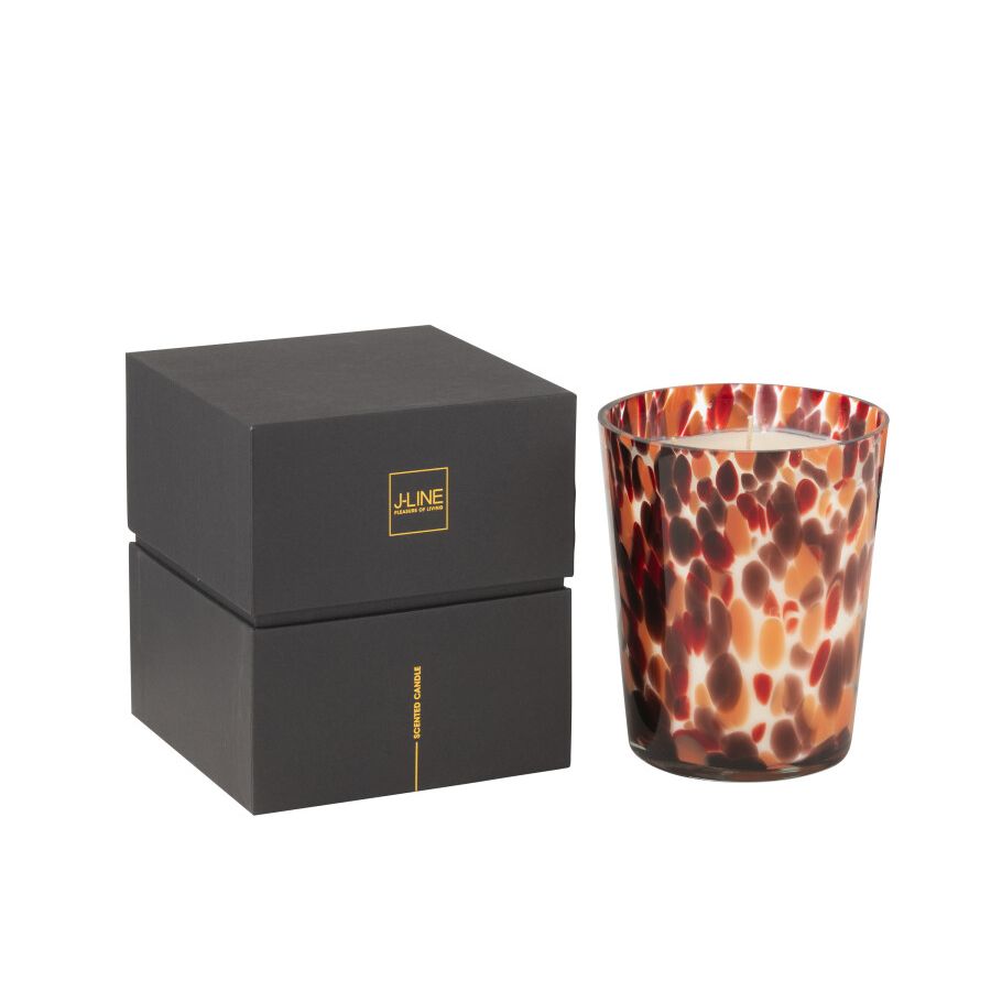 BOUGIE PARFUMEE NOA ROUGE 15x15x17cm