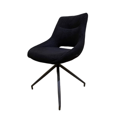 Chaise STORY Black bouclette 52x60xH85.5cm