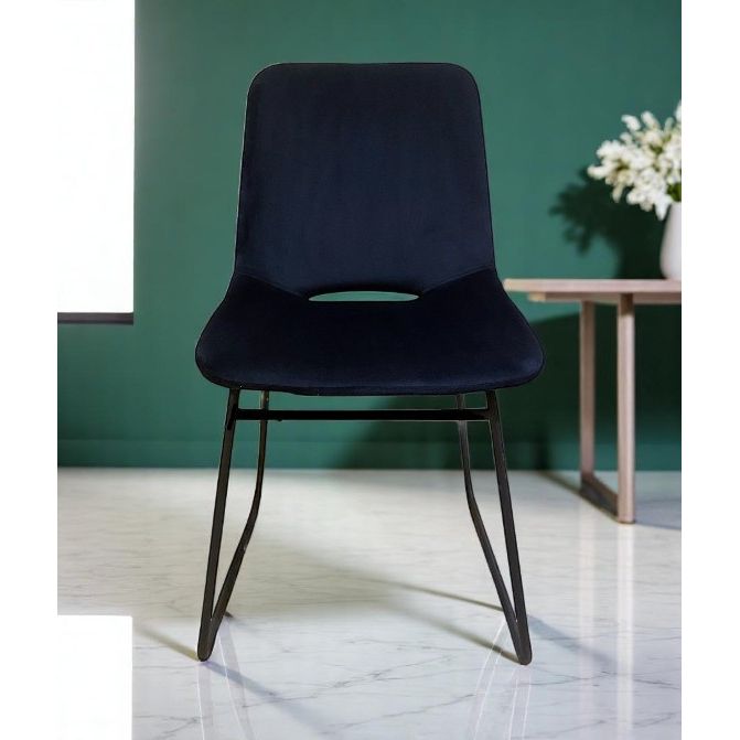 Chaise BUBBLE Velours Noire 48x52xH87cm