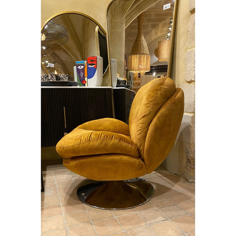 Fauteuil IZOP velours Gold