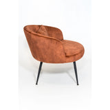 Fauteuil GUSTAVE velours Fox 72x73xH66cm