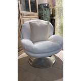 Fauteuil IZOP chenille Craie