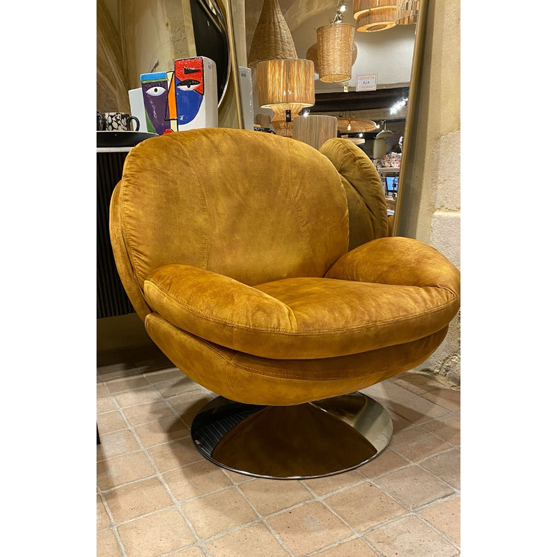 Fauteuil IZOP velours Gold