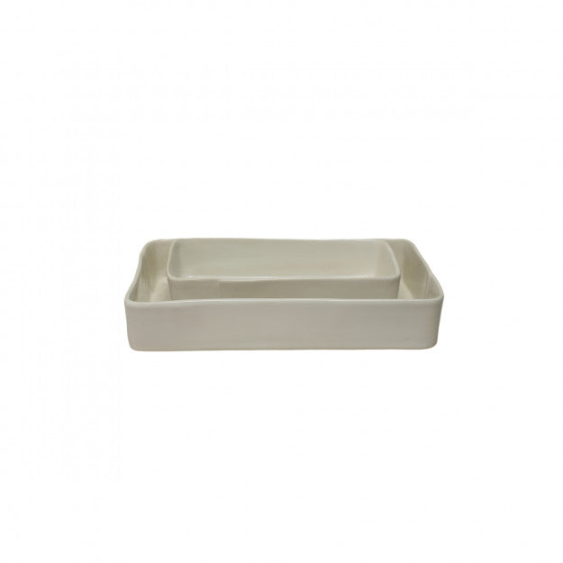 Plat à Gratin Rect Blanc 31x19.5xH5.5cm