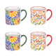 Cof 4 mugs 35cl floral muse