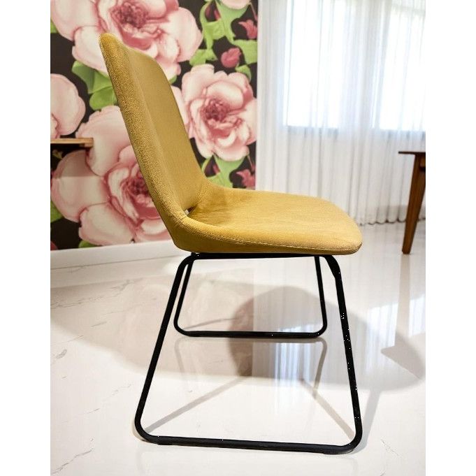 Chaise BUBBLE Velours Gold 48x52xH87cm