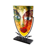 Vase Visage OEIL BLEU Multicolore 10x28.5xH47 cm