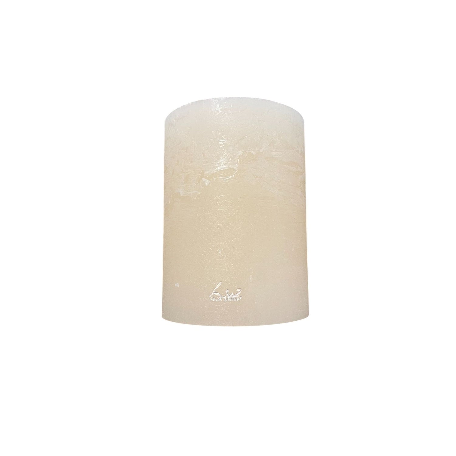 Bougie Rustique Blanc Asperge Ø10xH13 cm
