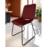 Chaise BUBBLE Velours Burgandy 48x52xH87cm