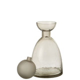 VASE BOUTEILLE VERRE GREI 18x18x34cm