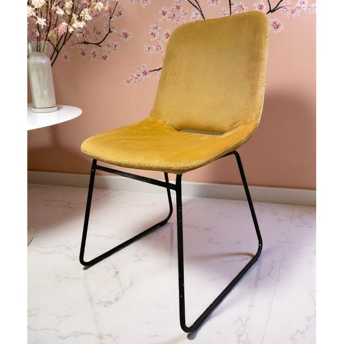 Chaise BUBBLE Velours Gold 48x52xH87cm