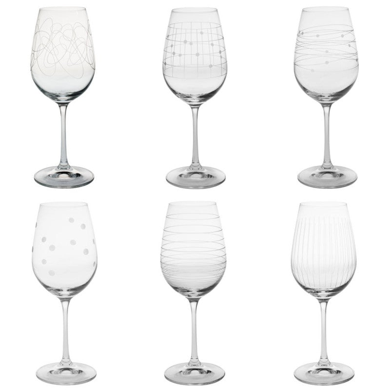Coffret 6 Verre à pied 35cl Graphik