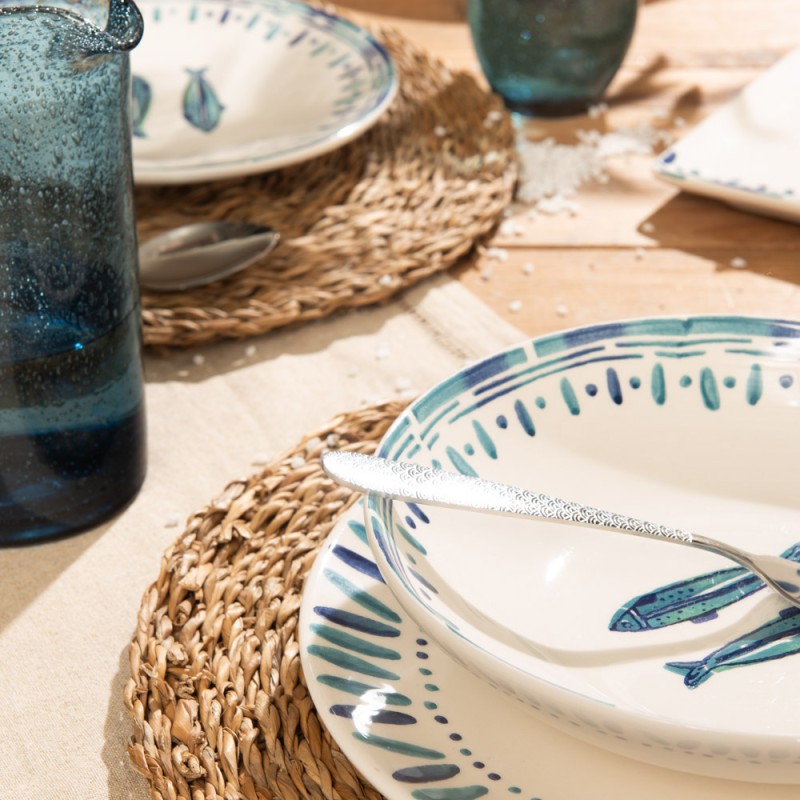 Grand saladier kyanos 30x6cm