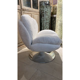 Fauteuil IZOP chenille Craie