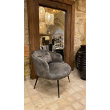 Fauteuil GUSTAVE velours Bronze 72x73xH66cm