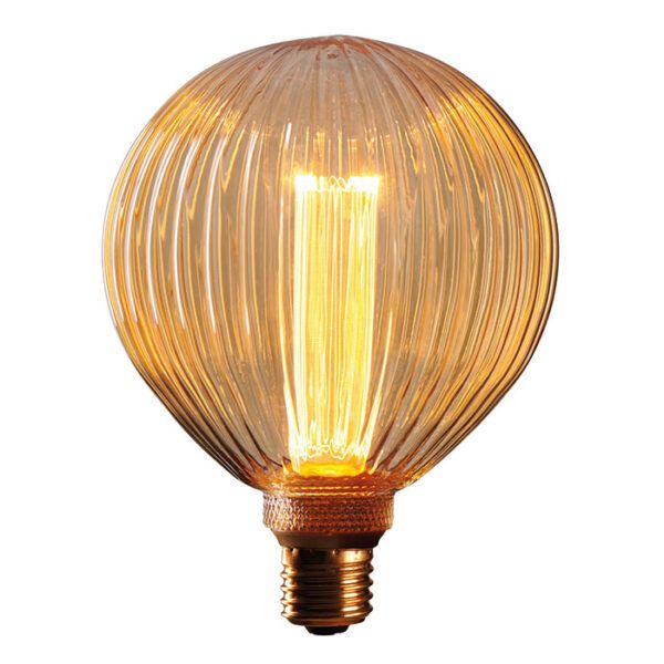 Ampoule LED sphérique à striures