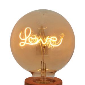 Ampoule LED VINTAGE  "love"  décorative  coloris ambré