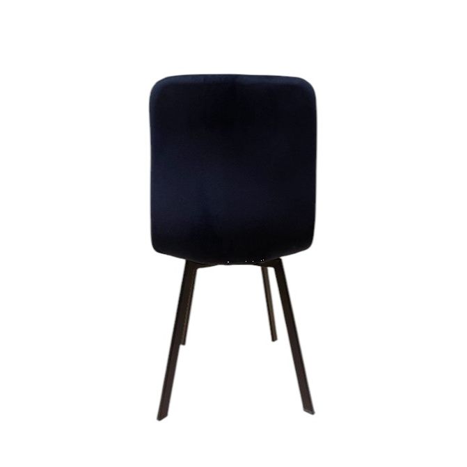 Chaise THER Velours Bleu/Noir 45x50xH87cm