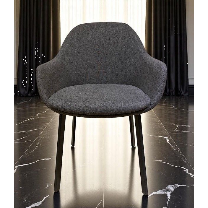 Fauteuil Repas PADE Tissu Gris 60x58xH81cm