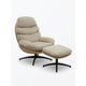 Fauteuil Relax + Repose Pieds RIALTO Beige Ø80xH105cm