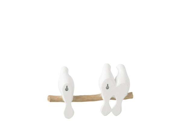 3 OISEAUX SUR BRANCHE 26x6xH15.5 cm