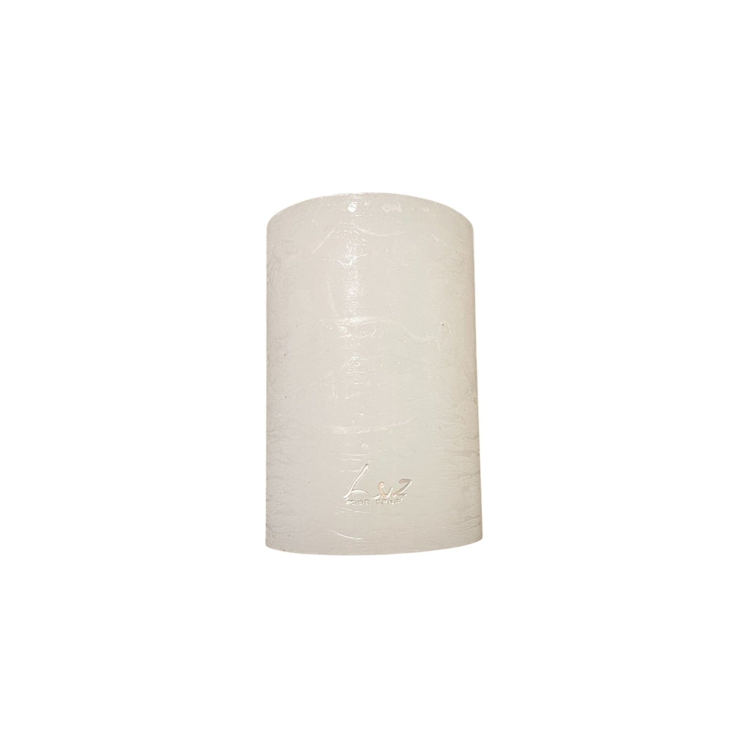Bougie Rustique Blanc Ø7xH10 cm