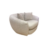 Fauteuil LOOF Pivotant Bouclettes Perle 1,5PL 133x94cm