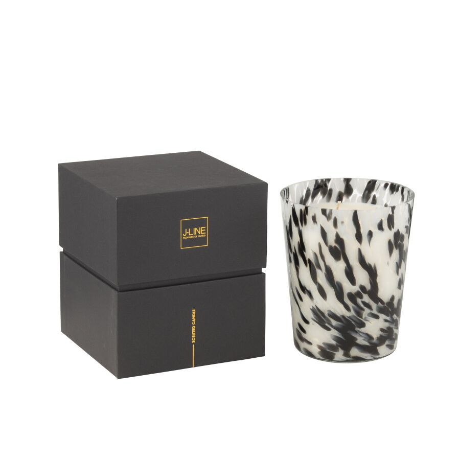 BOUGIE PARFUMEE NOA NOIR/BLANC 15x15x17cm