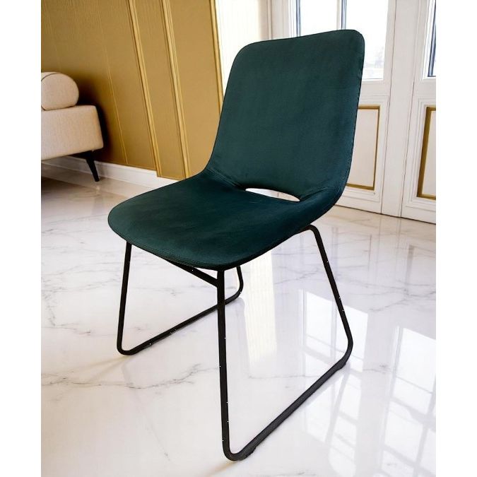 Chaise BUBBLE Velours Sapin 48x52xH87cm