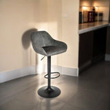 Tabouret de bar soman velours Bronze 51x51xH107cm