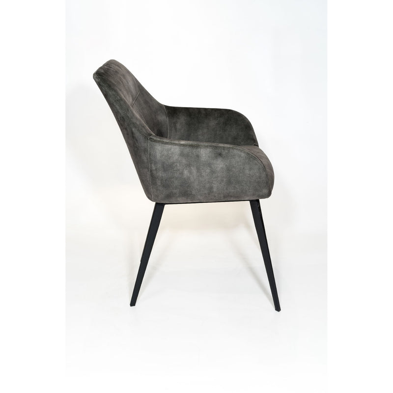 Chaise SOMAN velours Bronze 57x61xH82cm