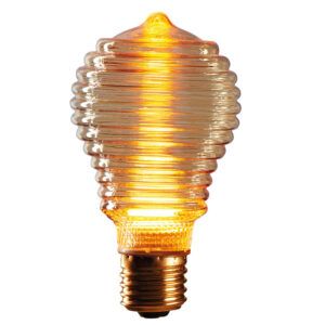 Ampoule LED coloris ambrée striures