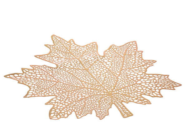 SET DE TABLE FEUILLE PLAST ROS Ø43x0.1 cm