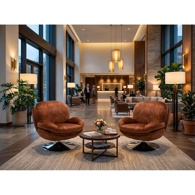 Fauteuil IZOP velours Fox